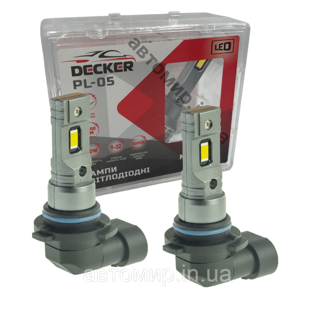 Лампа світлодіодна для фар DECKER LED PL-05 HB4/9006 5000K 7000 LM 30W 2шт комплект