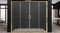 Душевая дверь Aquanil TREND, 170х190, дверь раздвижная, стекло прозрачное профиль золото