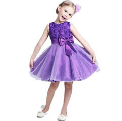 Мереживне святкове плаття підкладка хб girl dress 2021 shining princess violet зріст 140