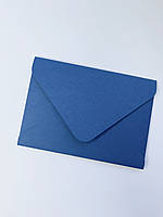 Конверт С6 (11*16 см) синего цвета плотность 280 г для подарочных сертификатов или пригласительных