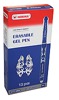 Ручка гелева пиши-стирай NORMA Erasable 0.38мм синя (3177-06N)