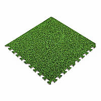 Go М'яка підлога-пазл EVA модульне покриття ЕВА вологостійка панель-килимок 60х60х1 см зелена трава