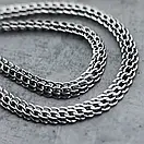 Срібна цепочка Пітон / Венеція. Ланцюг на шию срібло товстий широкий 7 мм. Довжина 50 см, фото 6