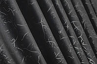Шторна тканина оксамит, колекція Афіна. Колір чорний з сірим