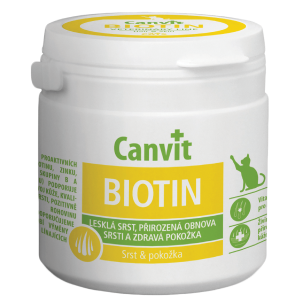Комплекс вітамінів для шкіри і шерсті котів Canvit Biotin 100 г, фото 1