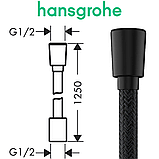 Душовий шланг hansgrohe Designflex 125 см чорний матовий Matt Black 28220670, фото 3