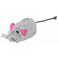 Игрушка Trixie Мышка с пищалкой для кошек, 9 см (плюш)