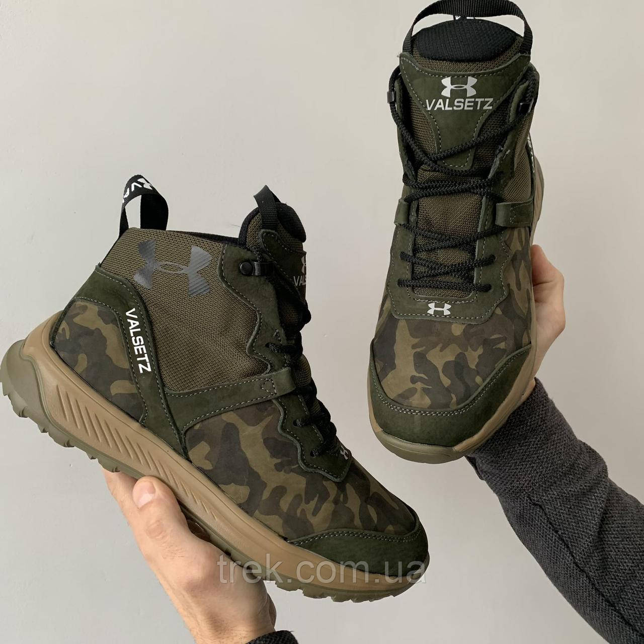 Черевики чоловічі шкіряні зимові хакі /10553/-40р, фото 1