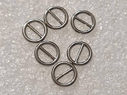 Пряжка, колір - срібло, d 6 мм №15