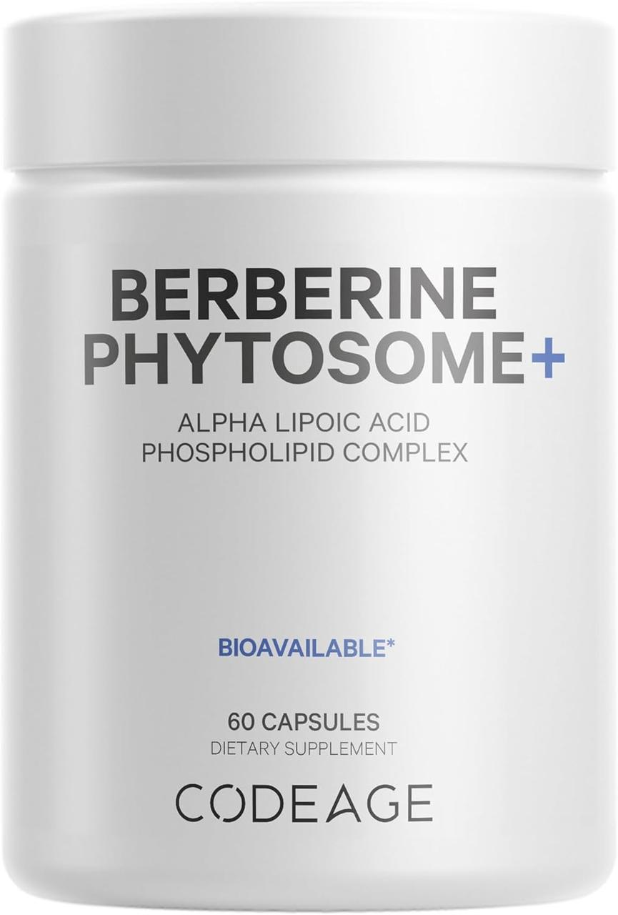 CodeAge Berberine Phytosome+ / Берберин HCL та альфа-ліпоєва кислота 60 капсул