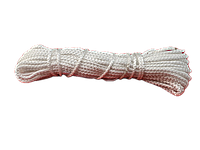 Шнур вязаный полипропиленовый диаметр 3 мм, длина 100 метров, белый.