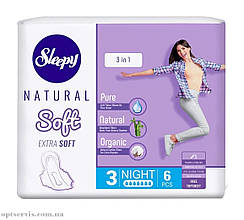 Гігієнічні прокладки Sleepy Soft Night 7 крапель 6 шт