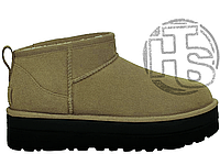 Женские угги UGG Ultra Mini Platform Khaki ALL13868