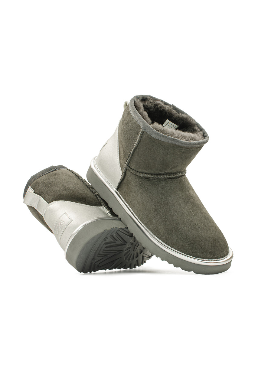 Уггі жіночі зимові сірі UGG Mini Dark Grey Silver (13957)