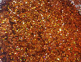 Гліттер голографічний GG-15 / 0,6 мм (1/40) помаранчевий Tricolor, фото 2