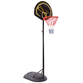 Стійка баскетбольна зі щитом (мобільна) HIGH QUALITY BA-S016 (щит-HDPE р-р 80х56х14см, кільце-сталь (16мм)