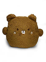 Мягкая игрушка подушка коричневый мишка 35см