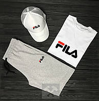 Комплект (Фила) Fila шорты футболка и кепка мужской, высокое качество S