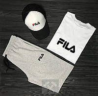 Комплект (Фила) Fila шорты футболка и кепка мужской, высокое качество S