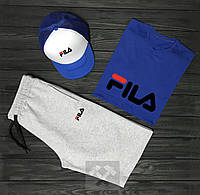 Комплект (Фила) Fila шорты футболка и кепка мужской, высокое качество S