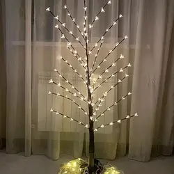 Новорічний світлодіодний світильник Дерево-гірлянда 150 см 72 LED Кулі AD-17 теплий білий