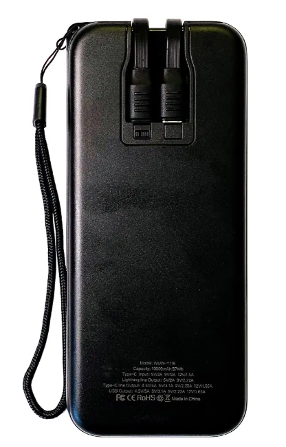 Power Bank Павербанк WUW Y116 22.5 W 10000 mAh Постачальник: Fail Charging Cables Чорний