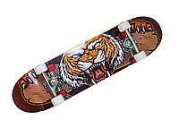 Хороший Скейт борд (Скейт) деревянный с рисунком "Тигр" Скейт доска для подростка и взрослых до 80 кг