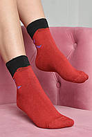 Носки махровые женские медицинские без резинки красного цвета размер 36-41 169091S