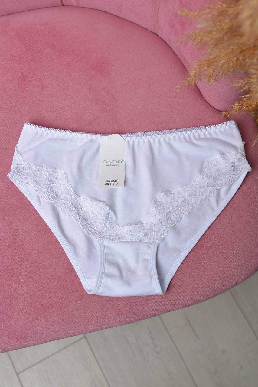 Труси жіночі однотонні білого кольору 169397S, фото 1