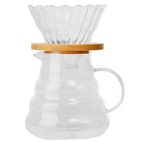 Набір Пуровер "Еспресо", 800 мл та Воронка для кави  ELISEY