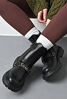 Ботинки детские для девочки черного цвета зимние 169318S