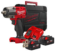 Гайкокрут акумуляторний 1/2" MILWAUKEE, M18 FMTIW2F12-502X, 881Нм (+зар.пристрій, 2акум.Х5Аг,HDкейс)