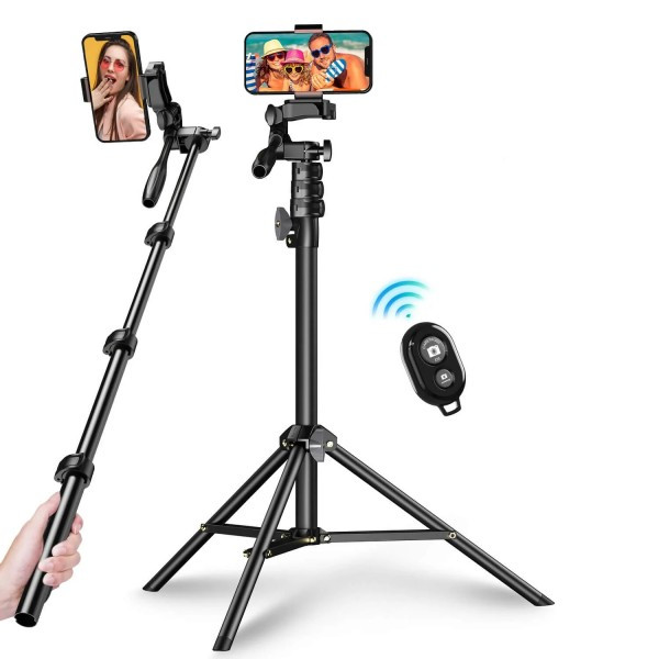 Монопод-штатив 180 см з пультом тримачем для телефонів Apexel JJ070, фото 1