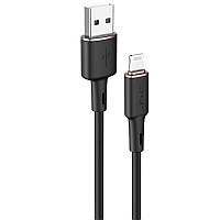 Дата кабель Acefast MFI C2-02 USB-A to Lightning zinc alloy silicone (1.2m) GRI