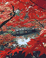 Алмазная мозаика Красные листья, 30х40 (HX263)