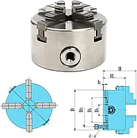 CNCEST 4 челюстной патрон Токарный патрон 80/100 мм Четырехчелюстной патрон Центральный челюстной прецизионный