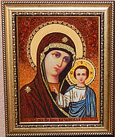 Икона из янтаря Казанская икона Божией Матери