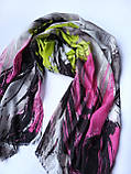 Шарф-палантин жіночий весна-осінь абстрактний принт Без бренду 180х57 см. Різнокольоровий, фото 2