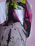 Шарф-палантин жіночий весна-осінь абстрактний принт Без бренду 180х57 см. Різнокольоровий, фото 6