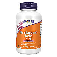 Гиалуроновая кислота и Сера Now Foods Hyaluronic Acid 50mg MCM 120 vcaps