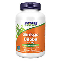 Гинкго Билоба NOW Ginkgo Biloba 60mg 240 кап