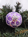 Новорічна іграшка скляний шар на ялинку 8 см Україна Новорічні прикраси ялинкові іграшки, фото 2