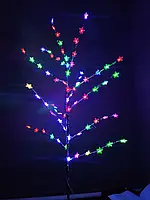 Гирлянда дерево светодиодное на стойке 1.5 м 72 лампы Звезды AD-15 мульти Топ продаж