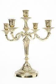 Канделябр на 5 свічок із срібної латуні 33*34 см Stilars Італія 141045