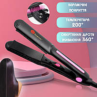 Керамический утюжок для волос DOMOTEC MS-4905 Черный с розовым MNG