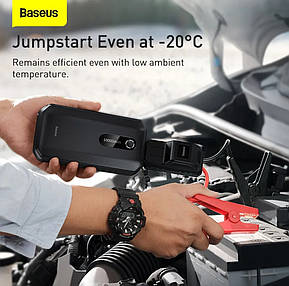Бустер пуско-зарядний пристрій BASEUS Jump Starter 12000Ah 600A/1000A, фото 4