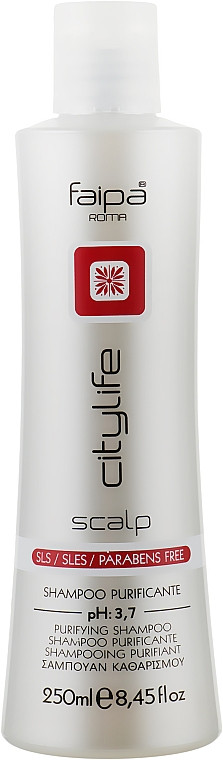FAIPA CITY LIFE SCALP Purifying Shampoo Шампунь очищаючий проти лупи з Чайним деревом pH3.7, 250 мл (Оригінал)
