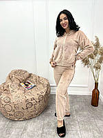 Махровый женский костюм-пижама для дома