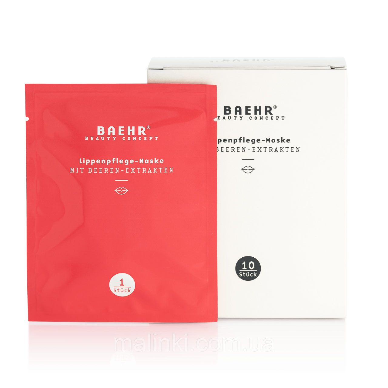 Маска-патч для догляду за губами з екстрактами ягід Baehr Lippenpflege Maske, 10 шт, фото 1