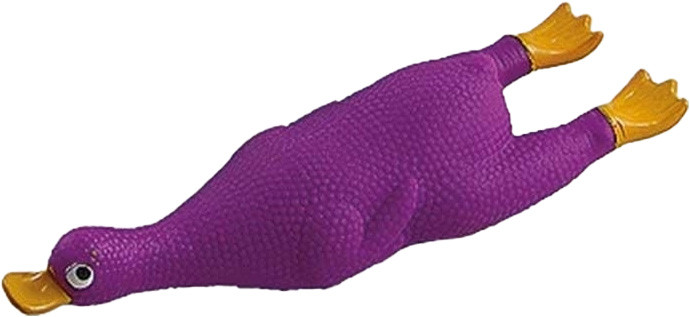 Іграшка для собак TATRAPET Toys Fun велика качка з пищалкою, вініл, 28.5 см, фіолетова 953802